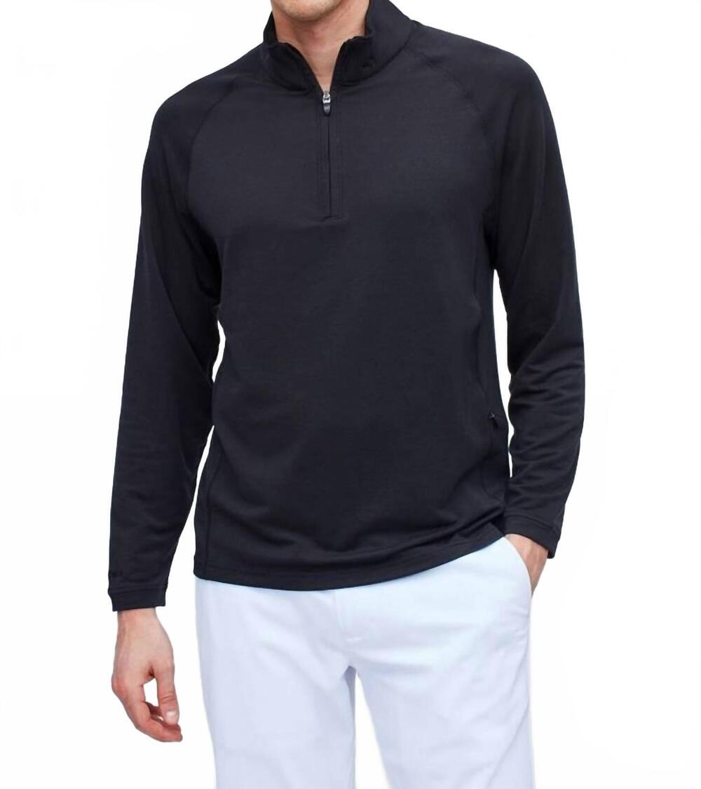 NEW BONOBOS playthrough performance golf half zip pullover in black